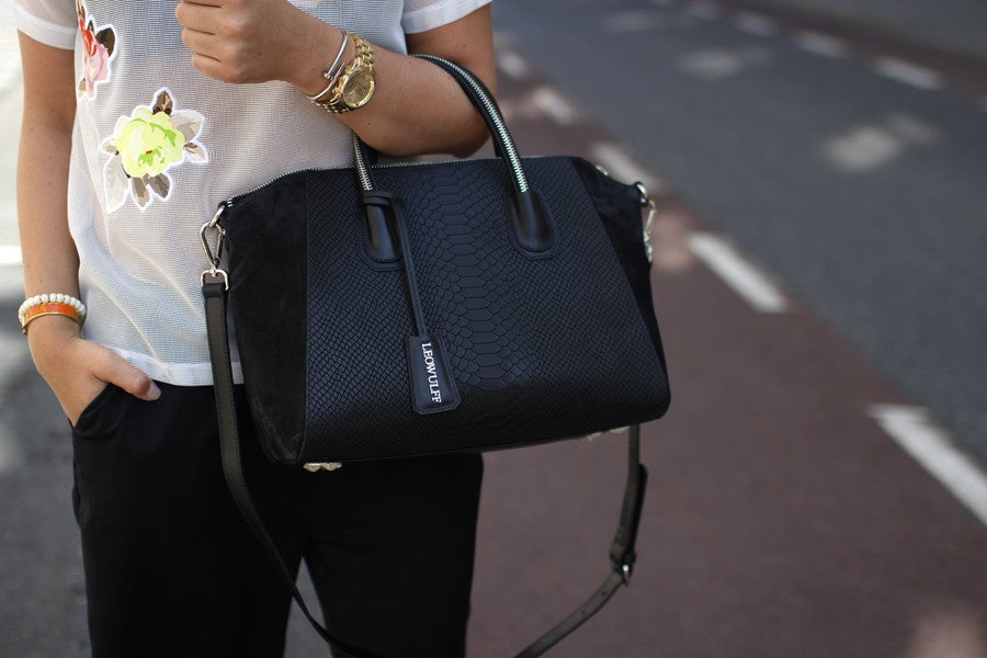 Serpent black gold bag - Satisphy Dev