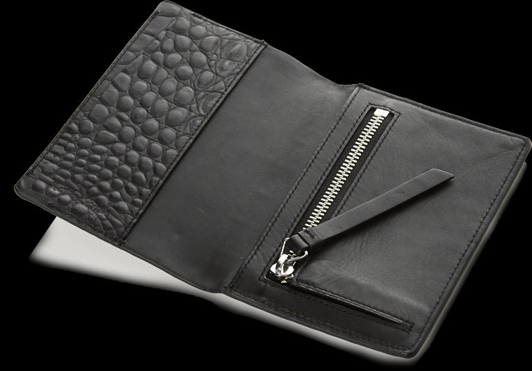 India black croco passport-holder - Satisphy Dev