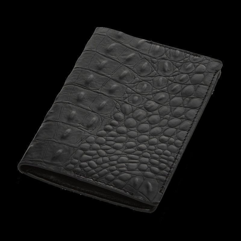 India black croco passport-holder - Satisphy Dev