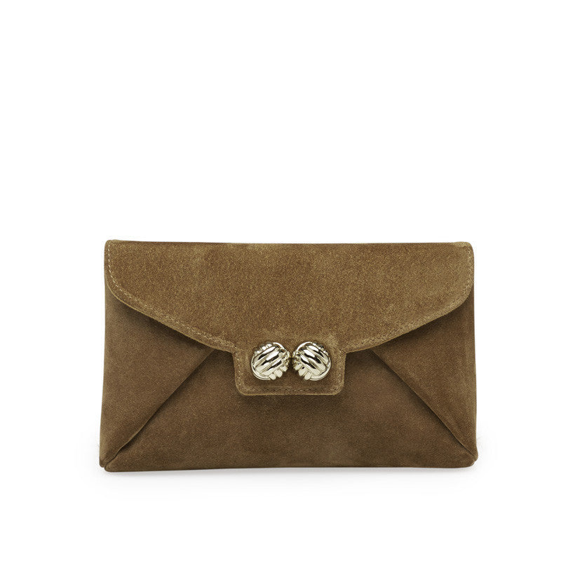 Mercer cognac gold clutch - Satisphy Dev