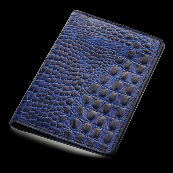 India blue croco passport-holder - Satisphy Dev