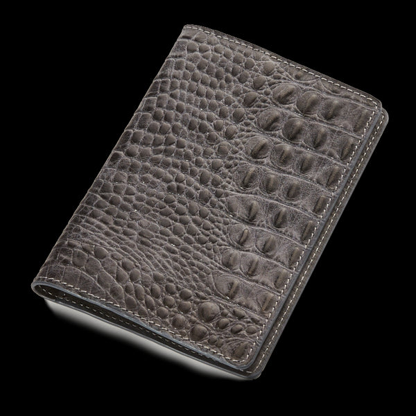 India grey croco passport-holder - Satisphy Dev