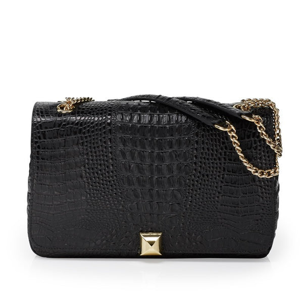 Naomi black gold bag - Satisphy Dev